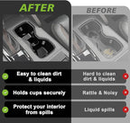 Muslogy Center Console Cup Holder Inserts Compatible with 2022-2025 2026 Nissan Frontier Accessories Middle Console Armrest Front Drink Stopper Non-Slip Organizer Drink Cup Holder Organizer