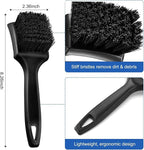 Wheel Rim Tire & Carpet Cleaning Brush Set, Soft & Stiff Bristle Wash Cleaning Supplies Kit for Car All Exterior Surface and Car Interior Cleaning Brush for Car Truck SUV RV Motorcycle (Green)