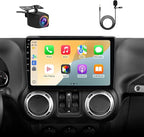 AWESAFE Car Radio Stereo Upgrade for Jeep Wrangler JK 2007-2018 Dodge Ram 1500 2500, 4Core 64GB with CarPlay Android Auto