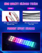 STONEBANKS 5.7FT LED Interior Light for Car, 48LEDs RGB USB Under Dash Lighting, Footwell Neon Internal Lights Kit, Smart APP and Remote Dual Control, Multicolor Music and Mic Mode