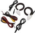 Car Blind Spot Camera, Car Blind Spot Camera Night Vision Assist Tape Mounting Left Right Side View Camera for Car Surveillance System (White)
