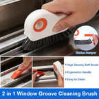XANGNIER Window Sill Cleaner Tool,8 Pcs Magic Door Window Track Cleaning Tools Kit,Sliding Door Track Cleaner,Groove Crevice Cleaning Brush for Tile Lines/Shutter/Car Vents/Air Conditioner/Keyboard