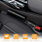 Car Seat Gap Filler Organizer 2 Pack, Car Gap Filler with Storage Slot Between Seat and Console, Universal Anti-Drop Organizer for Auto SUV Truck Accessories, Black