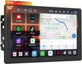 V10 10inch QLED Android Double Din Car Stereo, 6G+128G, 4G LTE, in‑Car Karaoke, Pro DSP w/4V Pre-Outs, 4 Channel Dash Cam Recording, Supports 8K Video, Wireless CarPlay&Android Auto
