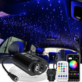 AZIMOM Mini 6W 500pcs Twinkle Fiber Optic Starlight Headliner Kit for Car Home 0.03in 9.8ft End Glow Fiber Strands Sound-Activated APP& Remote Control Starlight Engine