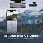 WOLFANG 4K Dash Cam Front and Rear WiFi Dashcam, Dual Car Camera Dash Cam with Super Night Vision, Loop Recording, G-Sensor, 170 Wide Angle, Parking Guard, with SD Card, APP Control