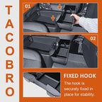 TACOBRO Center Console Hanging Organizer Box Compatible with 2019-2025 2026 Chevy Silverado/GMC Sierra 1500 and 2020-2026 Silverado/Sierra 2500HD 3500HD Accessories, Split Bench Seat ONLY