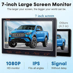 7-inch Backup Camera Ease-Setup for Cars: HD 1080P Touch Key Rear View Camera Real Time Image - Waterproof Reverse Camera for Van SUV Truck Y16