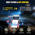 Dash Cam Front 4K, Front Dash Camera for Car with Free 32GB SD Card WiFi Mini Dashcam with APP Control, GPS, Night Vision, Parking Monitoring, G-Sensor, Loop Recording