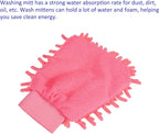 M METERXITY Microfiber Wash Mitt - Chenille Reusable Gloves for Cleaning, Scratch-Free, Apply to Kitchen House Cleaning