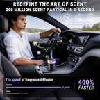 Upgraded Smart Car Air Freshener, Car & Home Diffuser, 8 Colorful Car Air Freshener Diffuser, Ambient Light,Long Lasting,Automatic Intensity,Lasts 6 Months,Fragrance Scents,Snow Fuji,Real Me Refill X2
