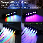 AZIMOM 6LED Colorful Fiber Optic Starlight Headliner Kits 360pcs*0.03in*9.8ft Fiber Strands APP& Remote Control Mix Color Chase Timing Fiber Optic Star Light for Car Home Sky Star Decoration