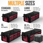 FORTEM Trunk Organizer For SUV Car Organizer and Storage, Multi-Compartment Storage Bag Car Accessories for Women Men, Perfect Christmas Gifts, 1680D Oxford, Non Slip Bottom, Straps, Soft Cover (90L)