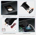 Nilight 2 Pack PD Type C and QC 3.0 USB Fast Outlet Panel with LED ON Off Touch Switch Fused Wire Kit for 12V 24V Cars Trucks RVs Motorcycles Buses Boats