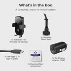 Wireless Car Charger Mount - Auto Scan & Auto Grip Car Phone Mount - Compatible with iPhone 14/15/16/17 & iPhone Air - Fast Charger Car Mount Accessories for Cup Holder