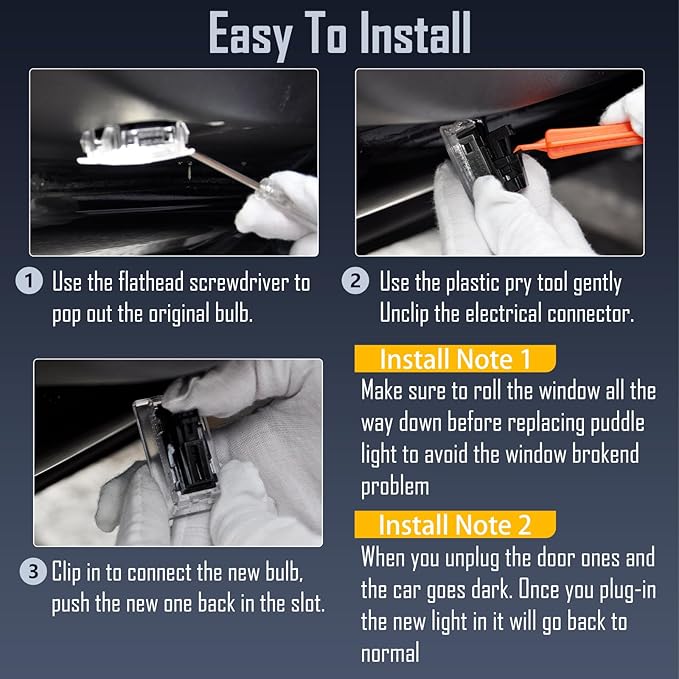 Prutomr Upgrade Replacement Light Kit for Tesla Model 3 X S Y Interior Ambient Accessories Fit Footwell Lighting Trunk Frunk LED Door Puddle Lamp Glovebox Lights Brighten Up Easy DIY Install (White)