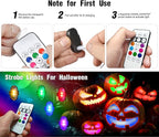 4PCS Wireless LED Strobe Lights with Remote Control, 8 Colors Rechargeable Led Lights Anti-Collision LED Emergency Warning Lights for Car Motorcycle Bike Drone Aircraft