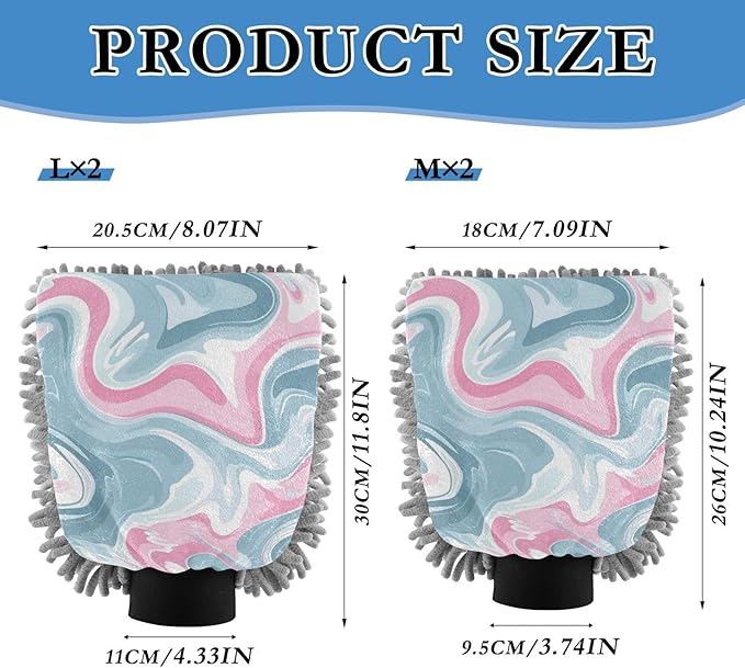 Grayish Blush Abstract Car Wash Mit Scratch Free Wash Mitten For Cars Car Hand Wash Detailing Sponge