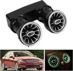 3 Color Rear LED Vent Ambient Light Kit for C GLC Class W205 X253 2015‑2018 ABS PC Replacement Rear Outlet with Matte Finish