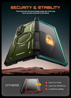 SUPCASE for Samsung Galaxy Z Fold 7 Case with Kickstand (UB Grip), [Compatible with MagSafe] [Built-in Tempered Glass Screen Protector] [Hinge Coverage] Military-Grade Protection Phone Case, Guldan