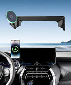 Car Phone Holder for Toyota Venza 2021-2024 Accessories Apply to 12.3 Inch Touch Screen 15W Fast Wireless Charger Screen Fixed Clip Cell Phone Mount Hands-Free 360 Degree Rotation