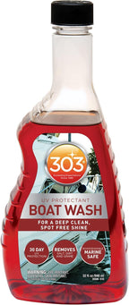 303 Products Marine Boat Wash with UV Protectant - For A Deep Clean, Spot Free Shine - 30 Day UV Protection - Removes Salt, Dirt, And Grime - 32 fl. oz. (30586)