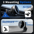 Magnetic Phone Holders for Your Car, Magsafe Cooling Car Mount Charger, Vent & Dashboard Cell Phone Mount, 15W Wireless Fast Charging for iPhone & Android, 360 Rotatable & Hands Free, Car Accessories
