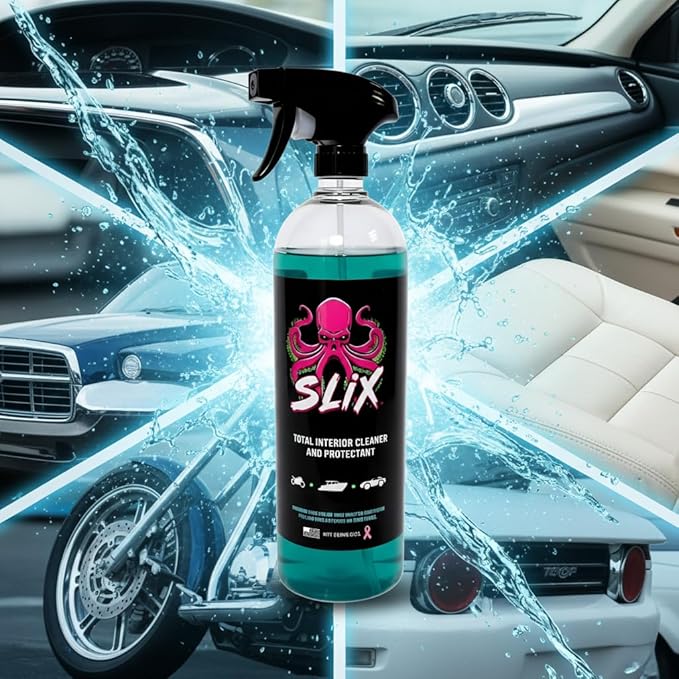 SLIX Interior Detailing Spray and Protectant for Cars and Boats | UV Protectant to Protect from Fading and Cracking | Restores and Refreshes Surfaces | Professional Grade Detailer | 32 FL Oz