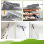 8-Piece Microfiber Feather Duster Set with Extension Pole (16.1" to 100"), Extendable Cobweb & Ceiling Fan Duster for Cleaning Cobweb, Ceiling Fan, Blind, Furniture