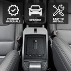 Muslogy Auto Center Console Organizer Safe Vault Lock Box Armrest Storage Compatible With Ford Maverick 2022-2025 2026 Center Console Insert Security Vault Organizer with 4 Digit Combo Password