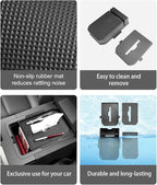 CDEFG 2PCS for 2024 2025 Land Cruiser Center Console Organizer Tray 2024 2025 Land Cruiser Accessories Middle Console Organizer with Tissue Slot Storage Box(for Trims W/O Cool Box Only)