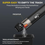 Hand Held Car Vacuum Cleaner, 15000Pa High Powers 5-in-1 Portable Lightweight Mini Vacuum Cleaner for Car, Home & Pet Hair