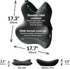 Everlasting Comfort Lumbar Support Pillow for Office Chair - Memory Foam Back Cushion for Car Seat - Promotes Better Posture, Back Pain Relief - Ideal Gaming and Desk Chairs Work and Home Essentials