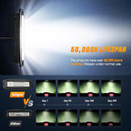 Nilight Flush Mount LED Pods 2PCS 6 Inch 60W LED Work Light Flood Spot Beam Combo Backup Driving Lights Fog Lamp Reverse Grill Mount Lighting for Offroad 4x4 Truck SUV