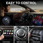 Wireless Carplay Adapter 2in1, 2026 Upgrade Wired to Wireless for CarPlay/Android Auto, WiFi 6 Mini Plug & Play, USB/Type C, Smart Button Dongle Auto-Connect for iPhone iOS 10+ Android 11+