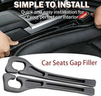 Car Seat Gap Filler, 2-Pack Universal Seat Gap Filler Organizer,Seat Side Gap Seam Filler Organizer Between Seat and Centre Console, No Drop Seat Guard for Phones,Keys & Cards, Fits Cars, SUVs, Trucks