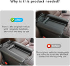 2PCS Center Console Armrest Side Cover for Toyota Sienna 2021-2026 Silicone Armrest Storage Box Side Cover Protector Compatible with LE/XLE/XSE/Woodland Edition/Limited/Platinum(Gray)