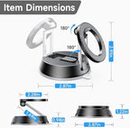 ACMEZING NeverFall Car Phone Holder for MagSafe [78+LBS Ultra Grip | 2400gf Magnetic Power] 360° Foldable Car Mount Cell Phone Holders for Your Car for iPhone 17-12 All Smartphones, Carbon Fiber