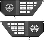 VEILS Rear Door Storage Box for Jeep Wrangler JL JLU 4XE (2018-2025) & Gladiator JT (2020-2025) Accessories, Fits Manual/Power Seats, Heavy-Duty Metal Door Pockets Organizer 2PCS