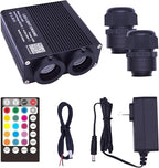32W Bluetooth APP Control Music Sync Fiber Optic Light Source RGBW Light Box Engine Diver for Car Starlight Headliner Home Indoor Star Ceiling Decoration