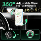 Car Phone Holder for Jeep Wrangler (2011-2016 2017),Magsafe Car Mount Charger,Magnetic Phone Holder,15W Wireless Charging,Dashboard Phone Holder,360° & Hands Free,2015 Wrangler Interior Accessories