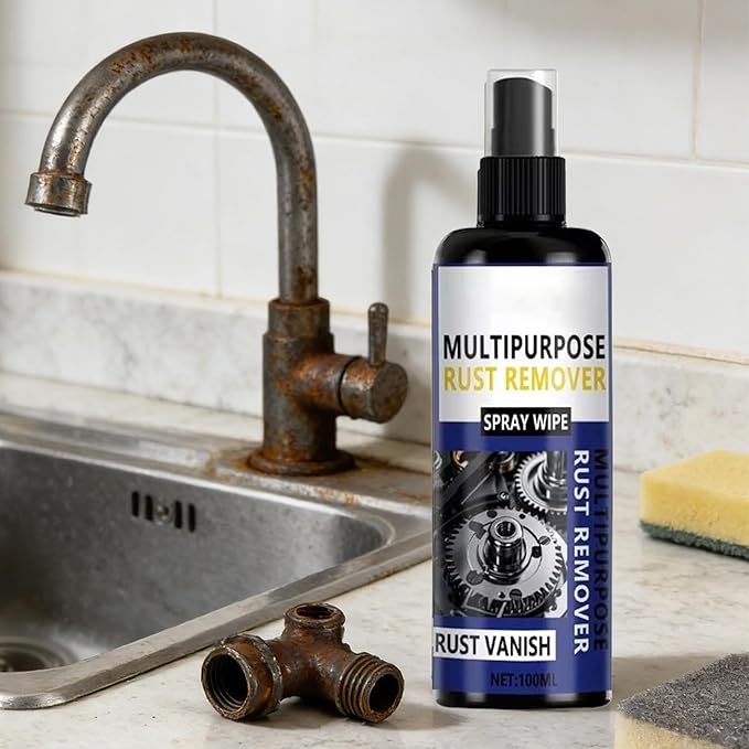 100ml Metal Rusts Remover Car Rust Stain Remover Inhibitor Irons Out Fallout & Stop Rust Removers Spray Coating polishing Lubricant for Screws Door Wheels Hinge Chains Bolts Paint