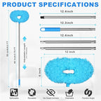 Storystore Ceiling Fan Cleaner Duster - Adjustable Duster with Extension Pole,Dusters for Cleaning Fan Blade, Walls and Cobweb (2Pcs Dusters/Blue)