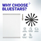 BlueStars 60-Feet Dryer Vent Cleaner Kit with Drill Attachment — Flexible Lint Remover Brush, Extends Up to 60 ft, Works with or Without Power Drill