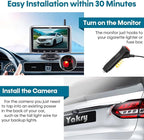 Wireless Backup Camera with 5-Inch HD Screen: 1080P Rear View Camera, Waterproof Night Vision, Easy Install for Cars, Trucks, RVs & Trailers - Clear Parking Assist System