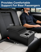 Upgraded Center Console, Truck Bench Front Seats Center Console Organizer and Storage, Cup & Phone Holder for Minivan, SUV, Middle Van
