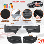 4Pcs 2026 2025 Tesla Model Y Juniper Door Pocket Liner Full Protector Cover Door Organizer Tray Side Storage Interior Accessories - Waterproof & Anti-Scratch TPE Inserts