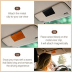 Car Air Freshener - Wood Air Freshener - Car Odor Eliminator - Long Lasting Scent - Auto Accessories -VISOR CLIP INCLUDED (Cabana-Amber-Pine)