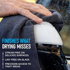 Rapid Dry Towels The Finisher Premium Microfiber Detailing & Utility Towel | 70 x 40cm | Channel Weave Lint-Free Cleaning Cloth | Scratch-Free Car Towel for Glass Chrome Interior & Home Cleaning