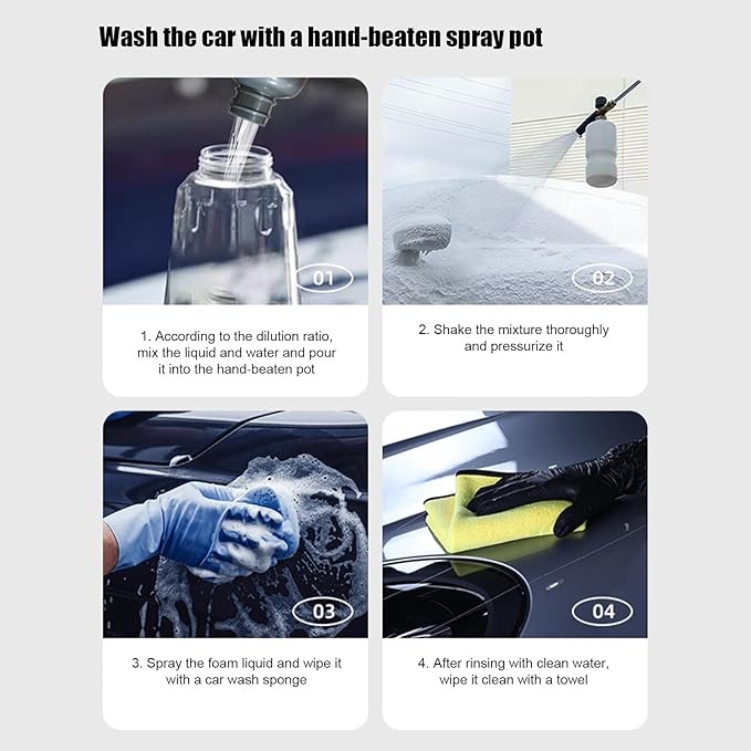 Foaming Car Wash Soap – Concentrated Car Cleaning Liquid, Foaming Wash Soap | 50ml Durable Vehicle Cleaner For Motorcycles Trucks RV Boats Marine, Ideal For Outdoor Furniture, Driveway, Sedans, SUVs